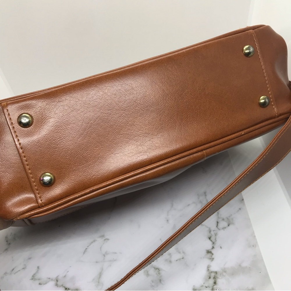 Vintage Brown Leather Shoulder Bag Purse - Picture 10 of 16